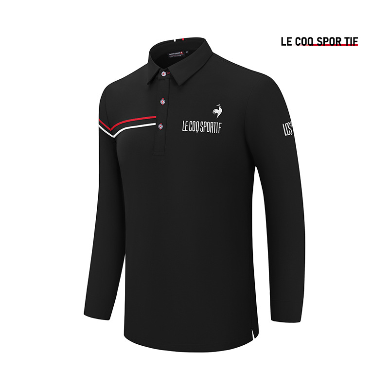 [Cross Mirror] Lcs Golf Long Sleeve Men's Spring and Autumn Polo Shirt Golf Breathable Sports T-Shirt # 2501