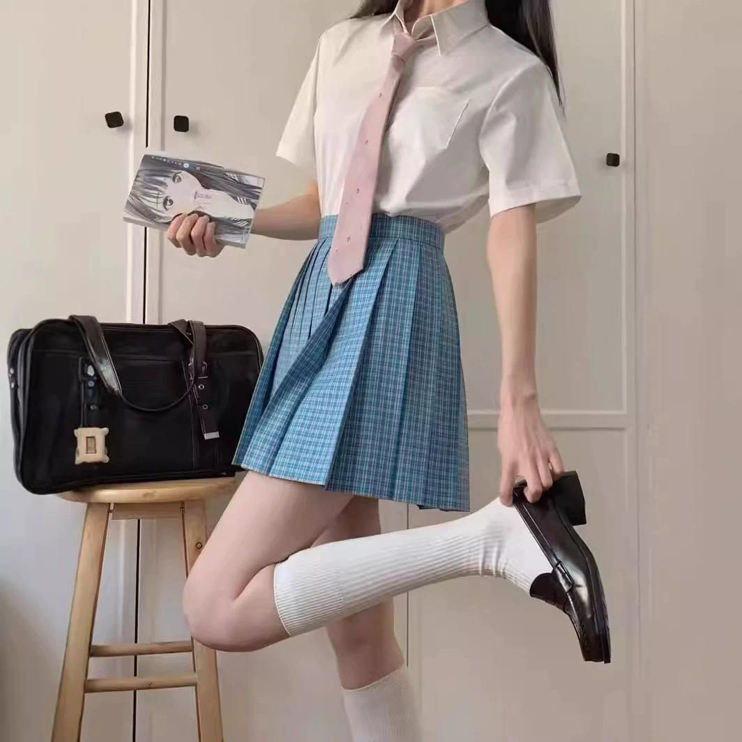 Kawajima & Частная сосновая синяя/jk униформа юбка японская вода синяя школьная юбка чувстная юбка юбка плиссированная юбка колледж стиль