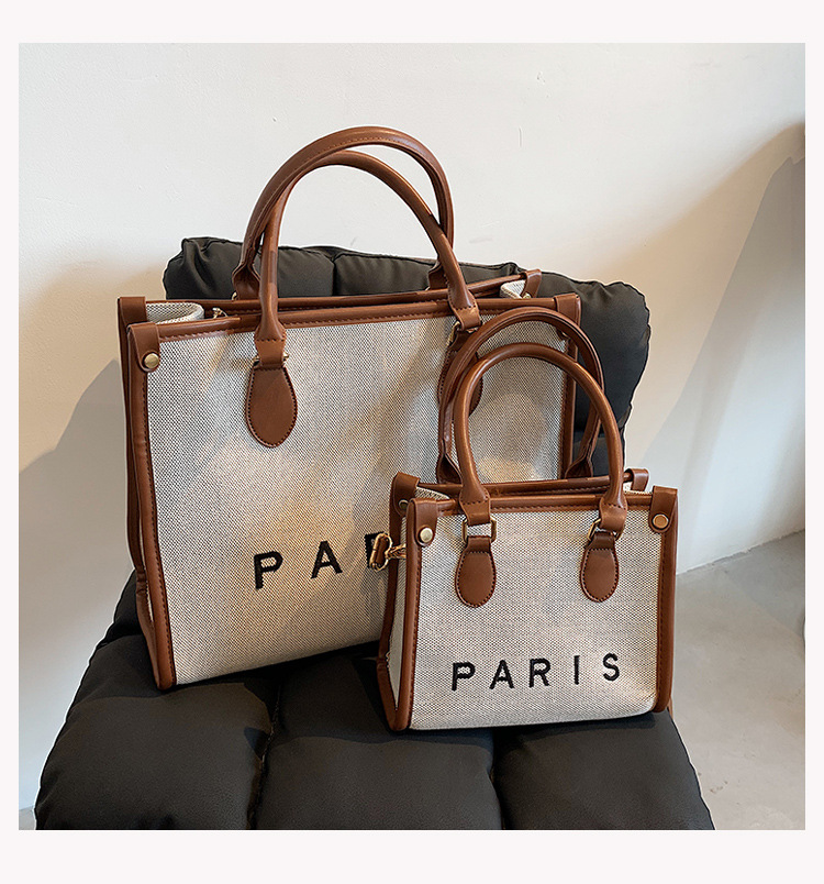 Nihaojewelry Wholesale Fashion Letter Paris Large Capacity Tote Bag display picture 70