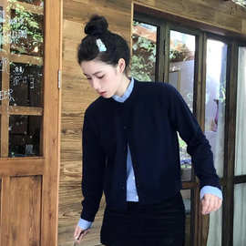 假两件衬衫领毛衣女装秋季韩系慵懒风宽松休闲显瘦百搭上衣