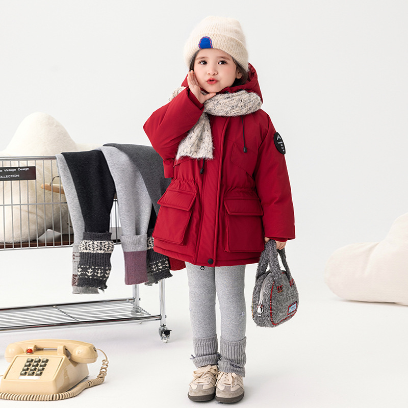 [en stock] chaqueta a prueba de viento de cáscara blanda de niñas invierno nuevo traje de asalto de niños con chaqueta de algodón y terciopelo