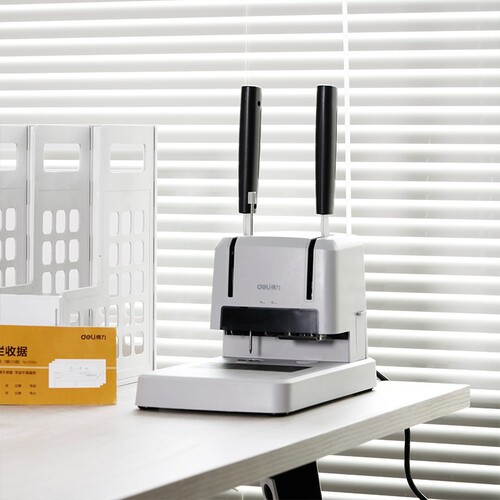 Powerful 33669S Financial Binding Machine, Accounting Financial Vouchers, Invoice Punching Machine, Office Archive Binding, Glue Binding Machine