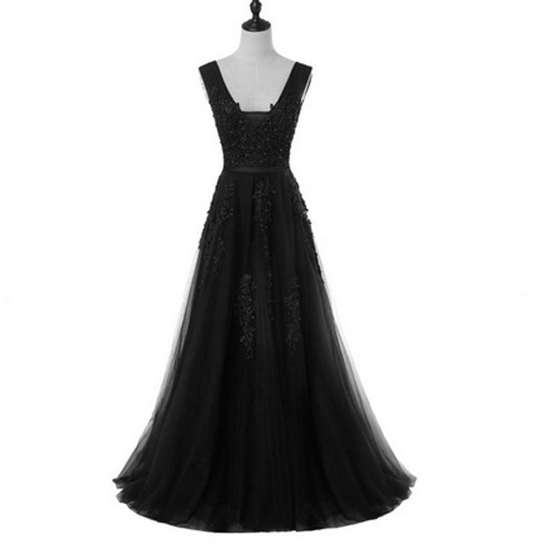 Vestido de Noche con Cuello en V para Mujer de Encaje Sin Mangas para Fiesta image 9