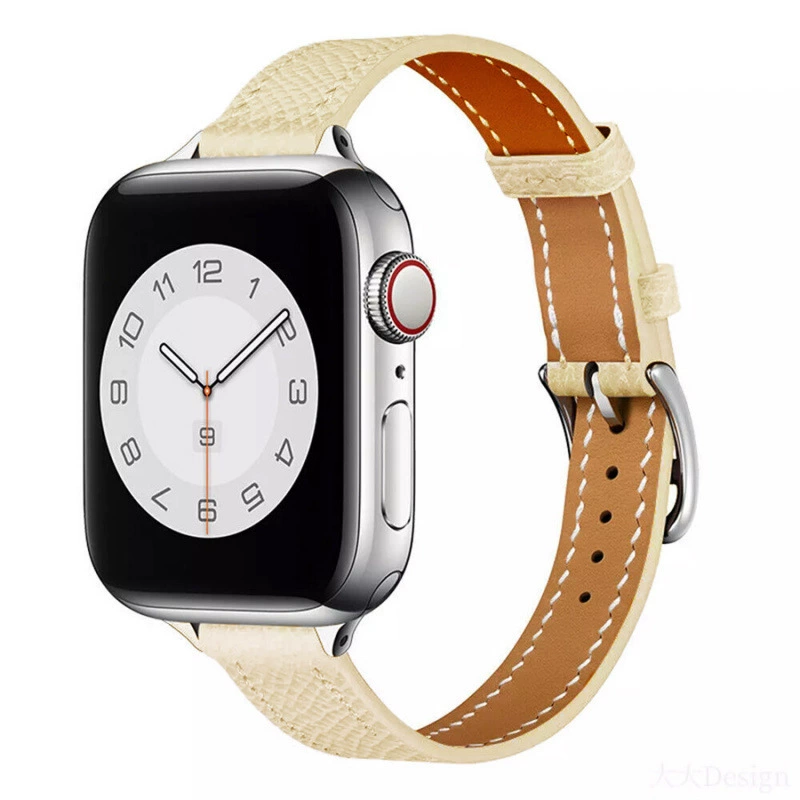 Заводская оптовая поставка совместима с Apple Watch Series 10/9/8/7/6/5, кожаный браслет с узким поясом