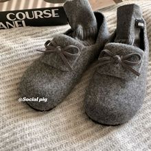 洋气毛毛鞋女外穿2025新款秋冬法式复古气质平底玛丽珍单鞋