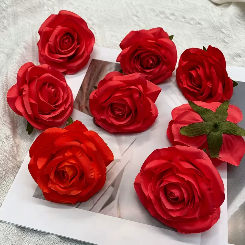 Розы искусственные для декора головки цветов