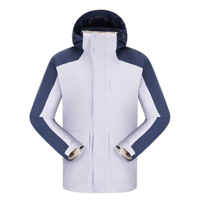 男女兼用3in1着脱式アウトドアツーピース防水防風登山ジャケット作業服スキーウェア|undefined