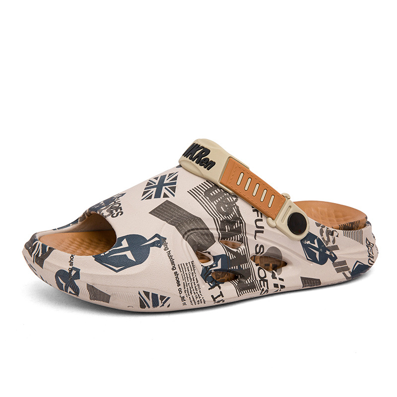 Sandalias para hombre, uso de verano, cinturón de doble uso, talón, antideslizante, pisando mierda, conducción, ocio, vadear, pesca, zapatos de playa junto al mar