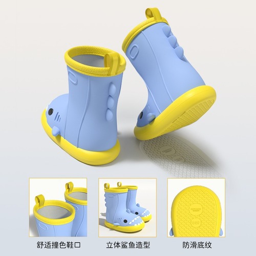 Children's Rain Boots Summer Indoor Non-slip Soft Sole Lightweight Baby Unisex Cartoon Toddler Mid-calf Rain Boots Water Shoes