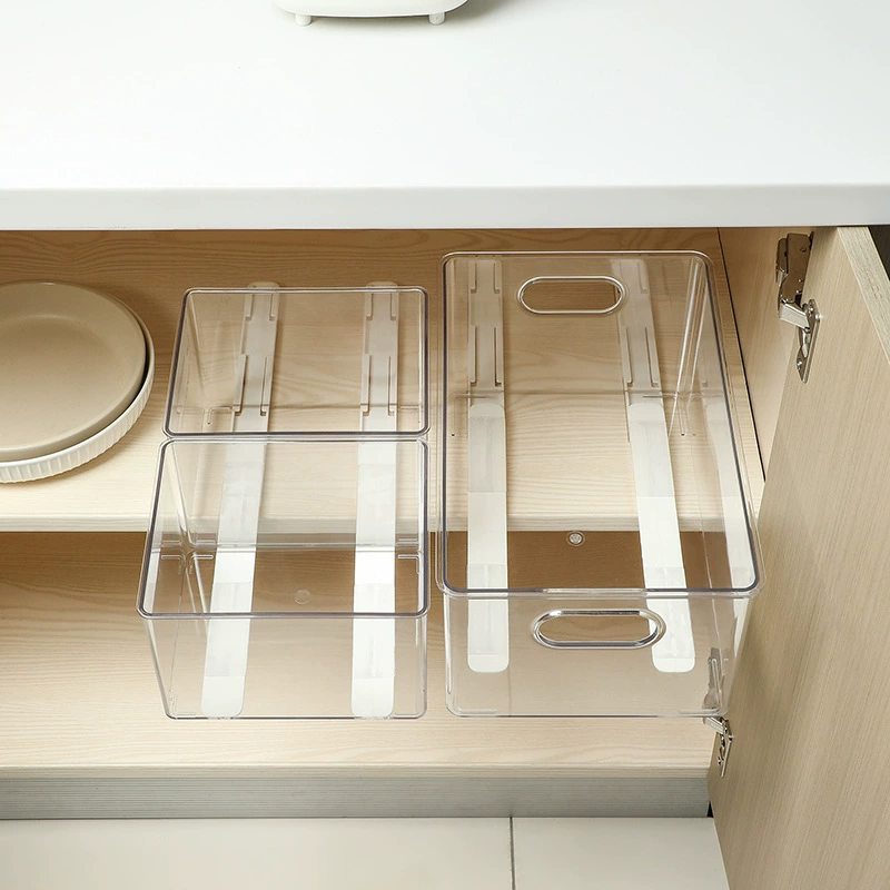 Коробка для хранения пластиковая скользящая выдвижная дорожка