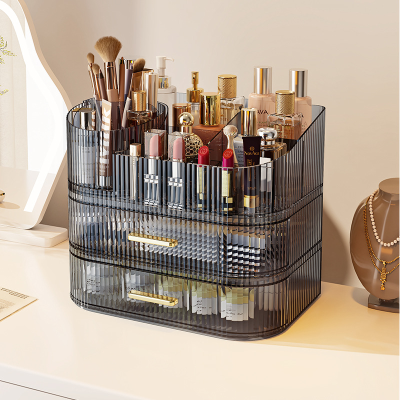 Caja de almacenamiento de cosméticos, tocador para el hogar, lápiz labial de alta capacidad, productos para el cuidado de la piel, estante transfronterizo multifuncional