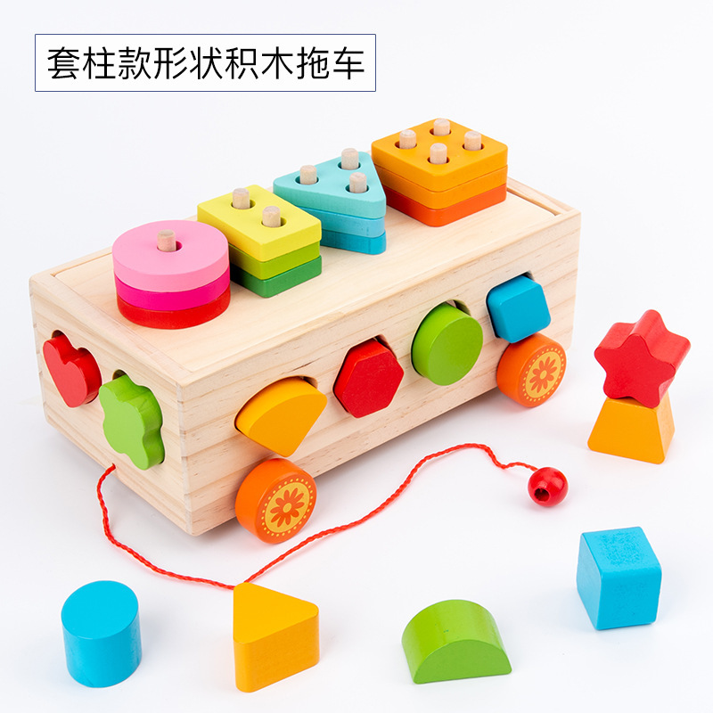 モンテッソーリ子供用フルーツノックピアノセット、ピアノピアノ、積み木、幾何学的形状トレーラー、認知分類インテリジェンスボックス|undefined