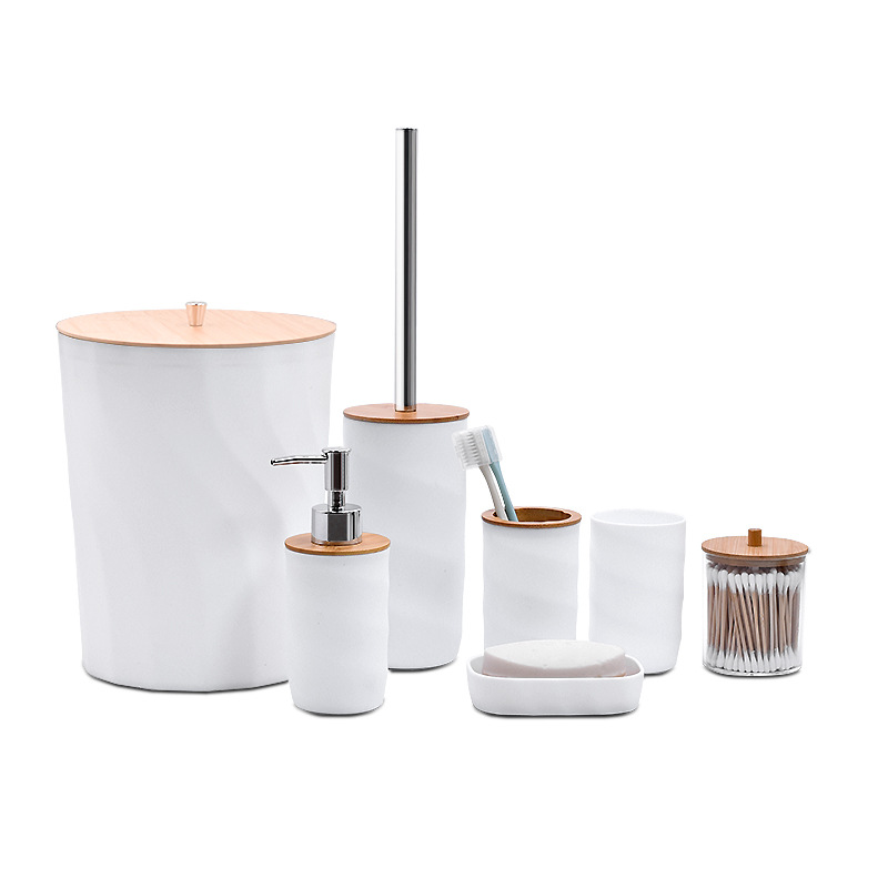 Productos de baño transfronterizos, set de siete piezas, set de baño europeo, set de enjuague bucal, set de taza de cepillo de dientes