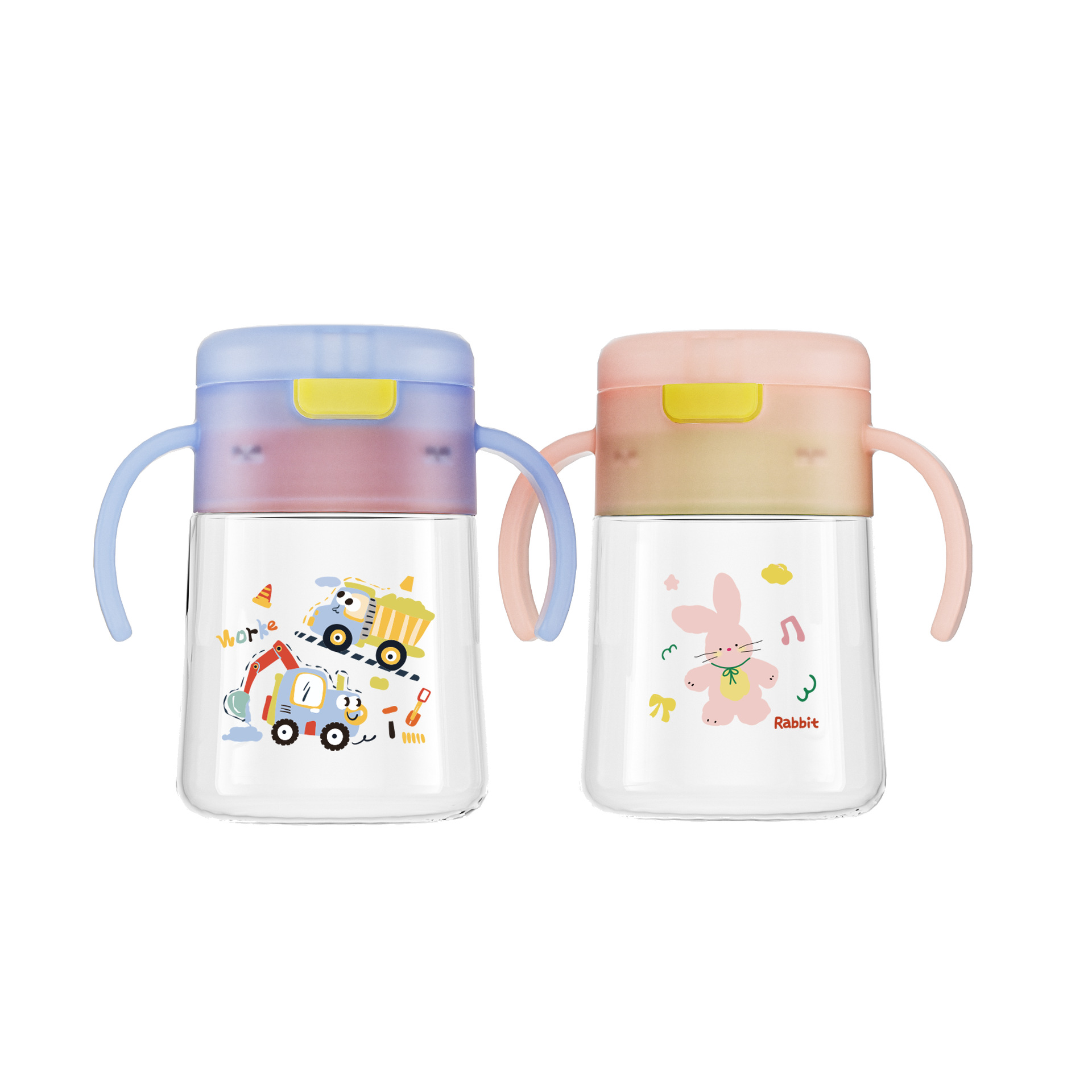 Toukie taza de paja para bebé tritan taza de agua para niños bebé a prueba de fugas y a prueba de caídas taza de aprendizaje de jardín de infantes