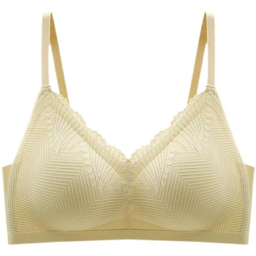 Seamless latex underwear for women, ultra-thin, big breasts, smaller, push-up, anti-sagging, secondary breasts, no wire bra, summer