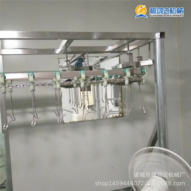 制作扒鸡成套设备 吊挂式扒鸡油炸流水线 德州五香扒鸡油炸机