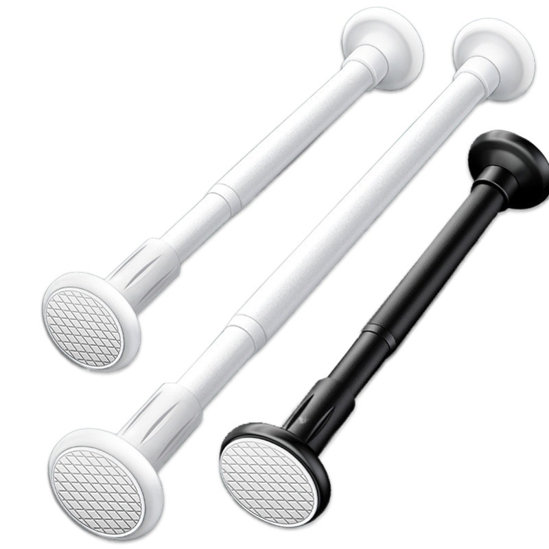 Barra telescópica sin agujero instalación libre ropa Polo percha dormitorio cortina Barra de ducha barra de cortina puerta cortina armario puntal