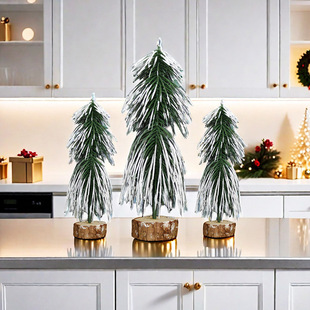 New Christmas decorations 20cm Christmas tree PE snow mini desktop Christmas tree small potted ornaments
