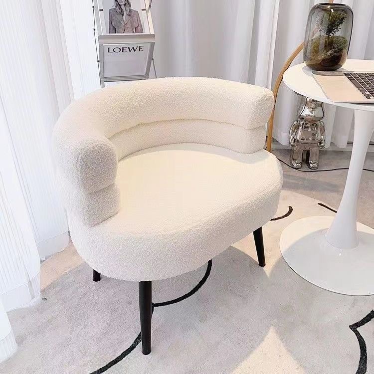Red celebridad BOBO cordero sofá silla sala de estar balcón dormitorio sofá silla de maquillaje taburetes de tocador estilo europeo