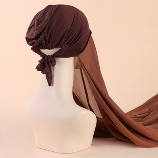 Cross-border Malay Hui Scarf Turban Chiffon Modal Adjustable Hat Turban Convenient Turban suit