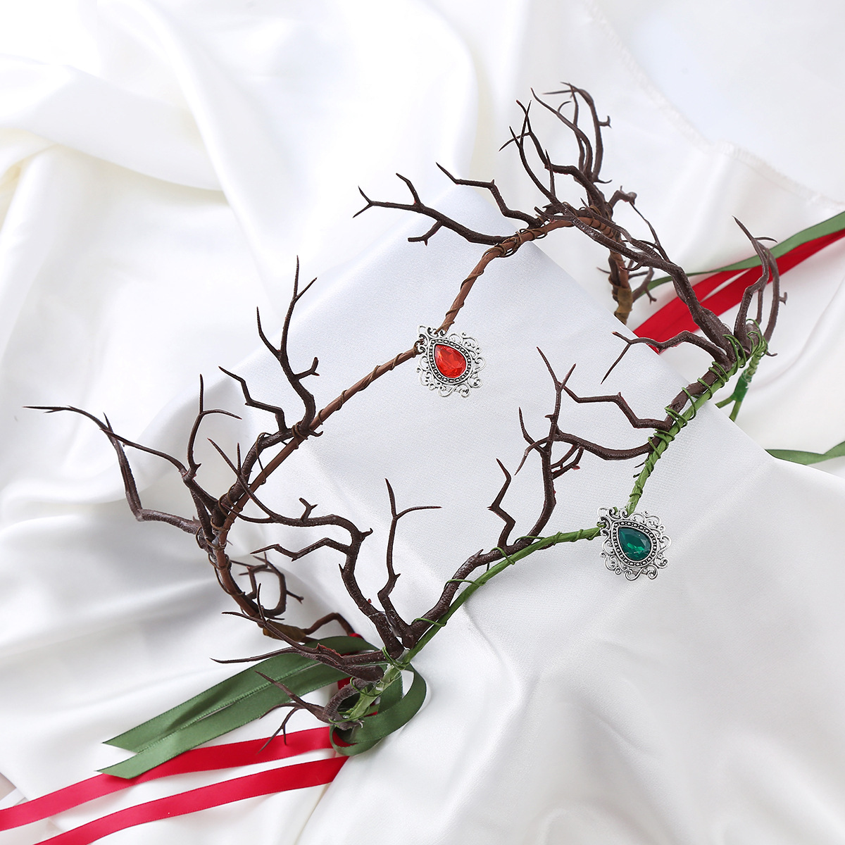 Colgante de ceja de rama exótica, corona de bosque, diadema elegante de Halloween, adorno para la frente, diadema