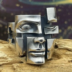 五感の顔の指輪の分裂のマスクの復古的な個性の抽象的な人格の分裂の開口部はリングを調節することができます。