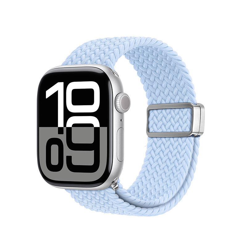 Correa elástica de manzana tejida de nailon para AppleWatch, hebilla de succión magnética, correa deportiva, venta al por mayor transfronteriza image 7