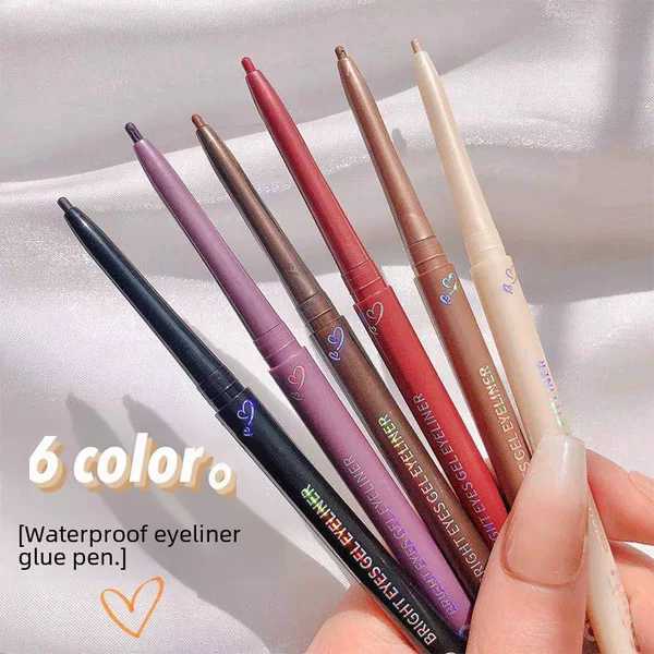 Novo Heart-Pounding Colorful Eyeliner Gel Pen, Ultra-Fine, Waterproof, Sweat-Proof, Non-Smudged, Outline down to Silkworm Pen