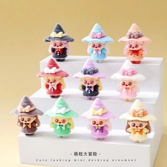 植绒小魔女甜崽可爱地摊商品网红萌粒diy树脂饰品配件车载摆件ins