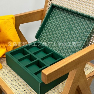 New Dog Tooth Watch Portable Storage Protection Box Collection Box Dustproof and Waterproof High-End Leather Lining Protection Travel