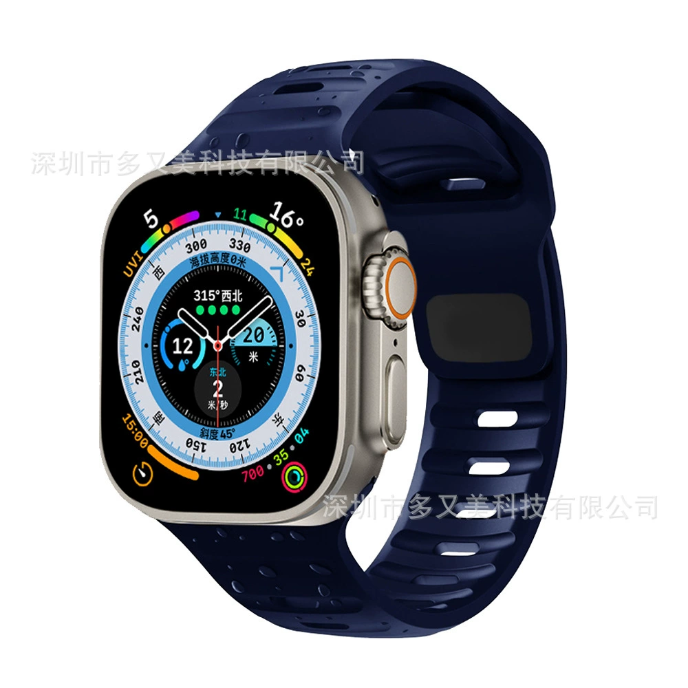 Силиконовый ремешок (совместим с Apple Watch) 38/40/41/42/44/45/46/49 мм — разные цвета