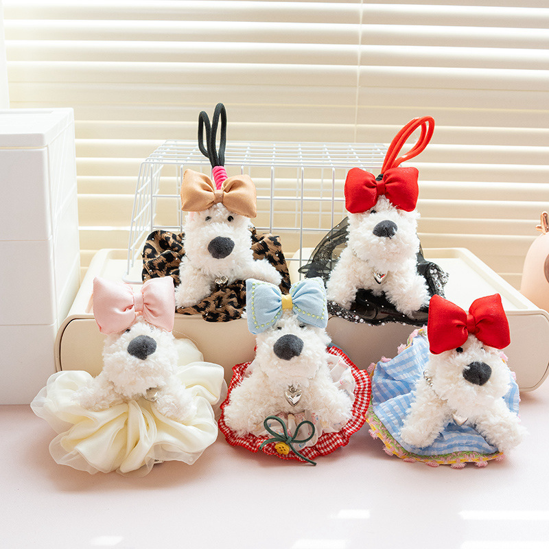 ウエストハイランド子犬ペンダントぬいぐるみキーホルダー女の子ヘッドバンドぬいぐるみギフト屋台卸売|undefined