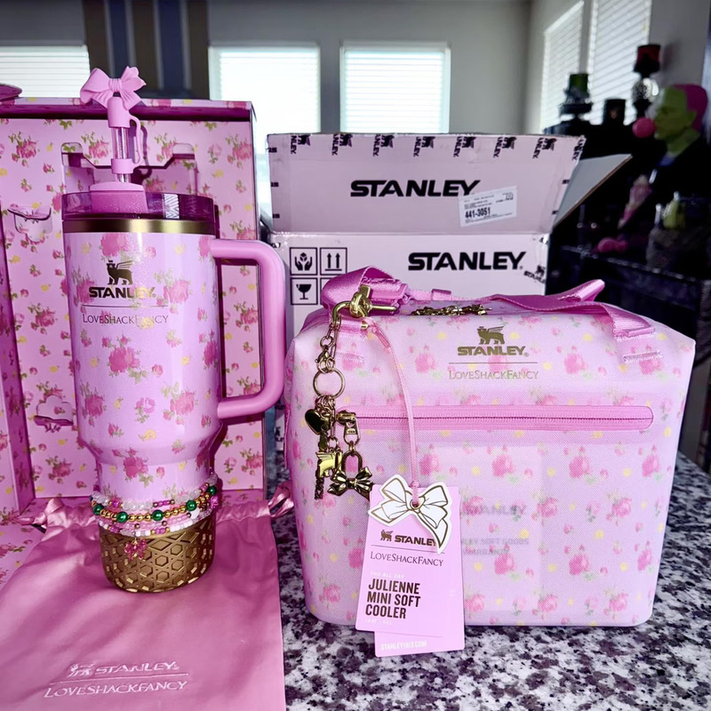 Flower Series Stanley Satchel Cross-Border Hot Selling Soft Cooler Bag Outdoor Waterproof Portable Lunch Bag Handbag