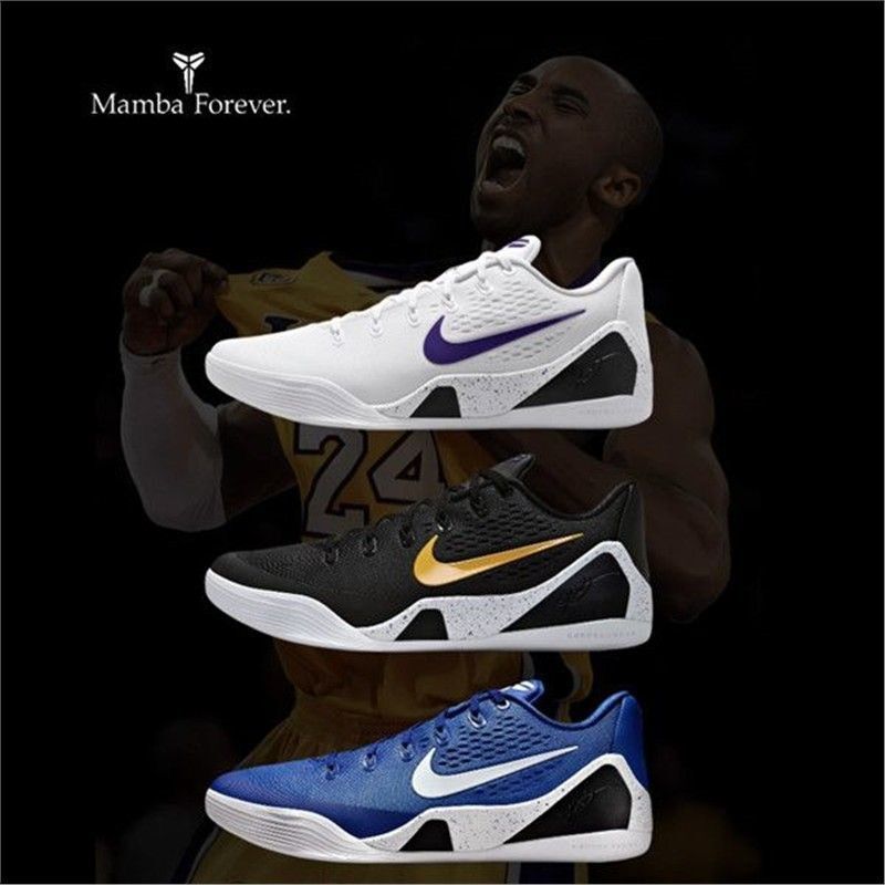 Original Kobe9 Snake Year Limited Edition Kobe 9 White and Blue Basketball Shoes Breathable Practical Air Cushion Sports Shoes for Men and Women