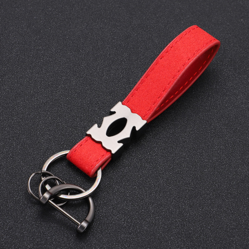 Nuevo llavero de coche de moda llavero de piel de gamula pareja de hombres y mujeres colgante creativo de personalidad de alta gama