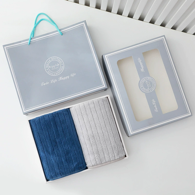 Два Полотенца Подарочные коробки костюм Коралловый флис Персонал Возвращение Подарочный логотип Подарок на день рождения костюм День рождения Свадьба