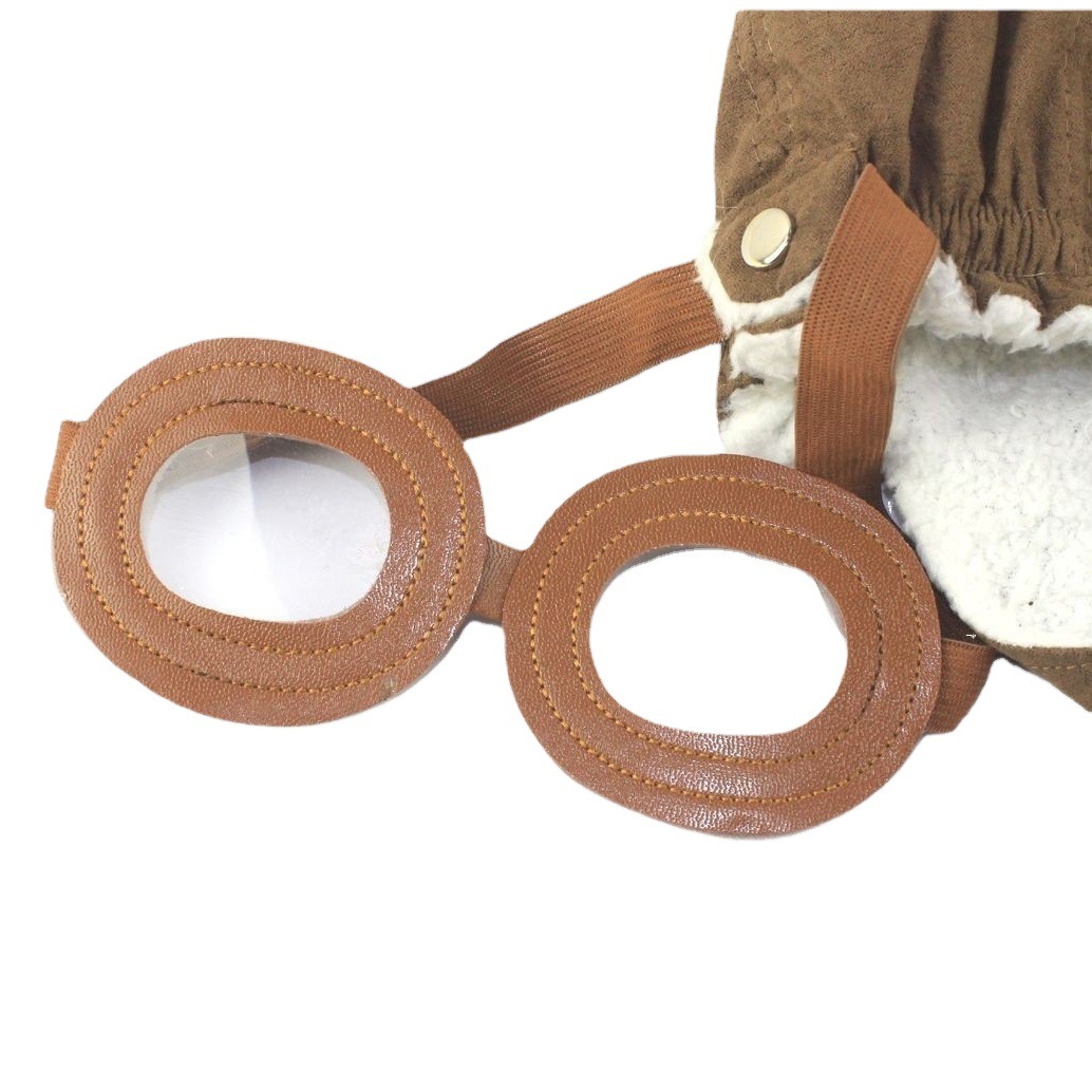 Cross-border new Korean-style children's Lei Feng hat autumn and winter plus velvet cartoon fashion Children's pilot hat