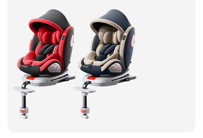 Suitable for Kids Safety Seats for Cars 0--Other 2 Years Old 360-Degree Rotating Anti-Flip Support Leg Sunshade