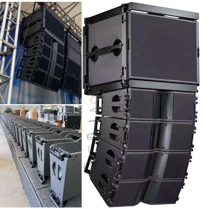 El mismo conjunto de altavoces de matriz lineal de 8 pulgadas / 10 pulgadas de ACUS es un conjunto de sonido profesional para espectáculos de escenario al aire libre a gran escala.