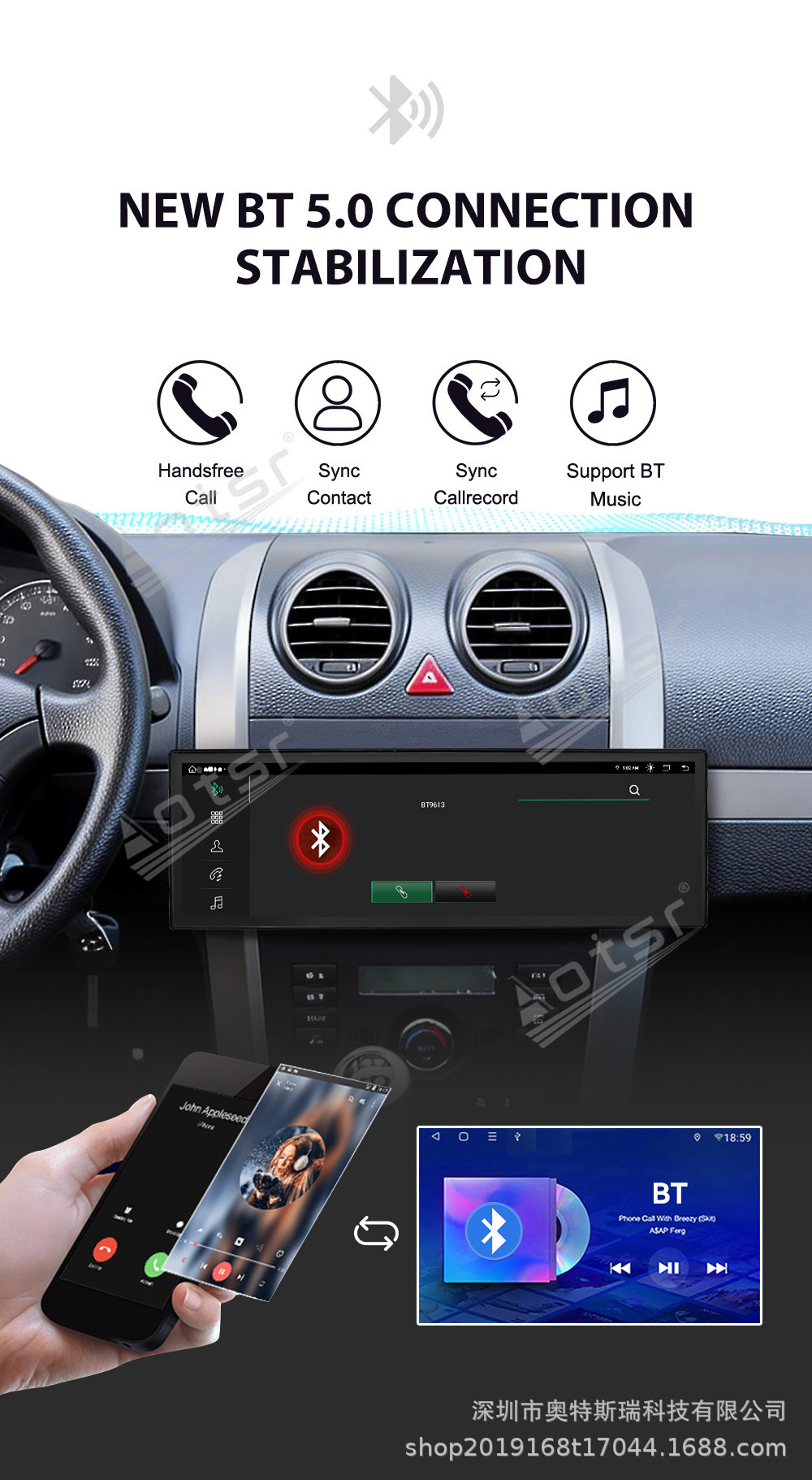 Suitable for 2010-2012 Great Wall Haval H3 H5 models, featuring an Android large-screen navigation system, GPS, Bluetooth, rearview camera, and Carplay