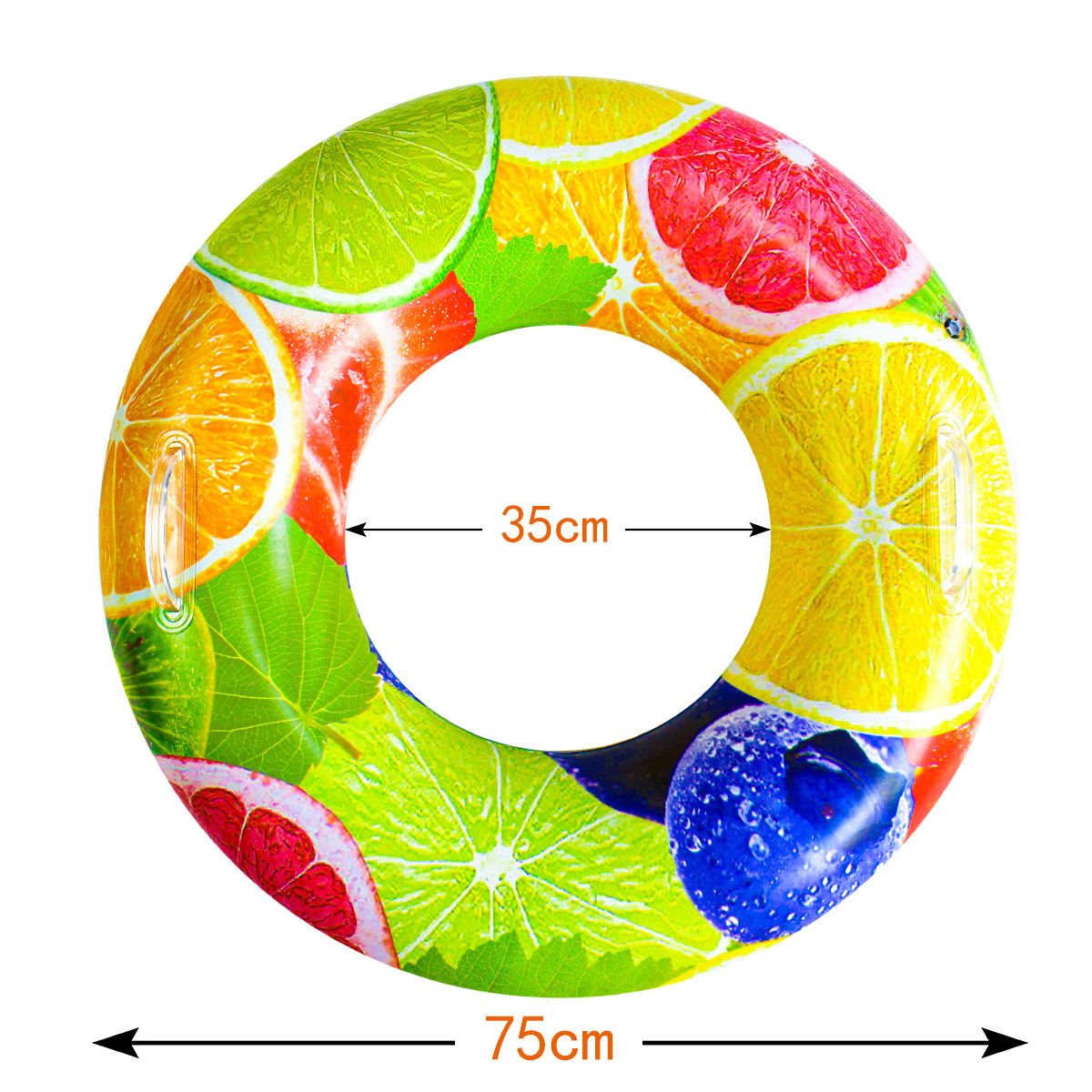 Nuevos productos transfronterizos de impresión para adultos anillo de natación de dibujos animados para niños anillo de frutas engrosado anillo de salvavidas anillo flotante inflable