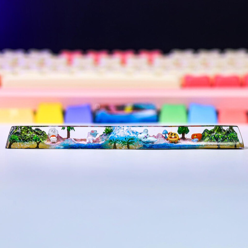 BT21 Character Snow Mountain Forest Spacebar Keycap High-Transparency Resin Customized Mechanical Keyboard Accessory BT21 Character Snow Mountain Forest Spacebar Keycap High-Transparency Resin Customized Mechanical Keyboard Accessory