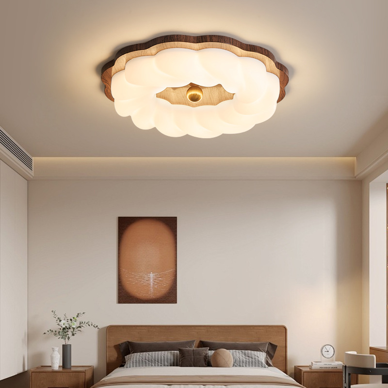 Protector de ojos de espectro completo, lámpara de techo de dormitorio principal de estilo retro francés, nube de burbujas, habitación para niños, lámpara de estudio