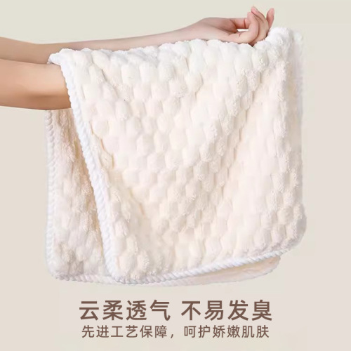 Yunduo velvet bath towel coral velvet towel adult household towel thickened bath absorbent bath towel wholesale