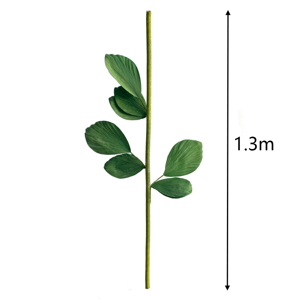 1.3m green round leaf flower pole