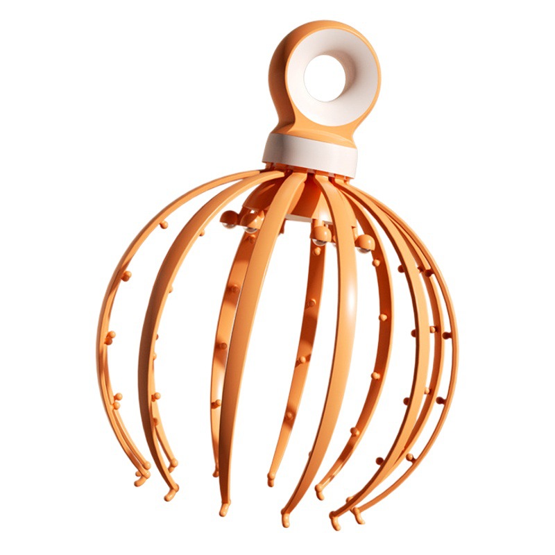 Diez pulpo cabeza masajeador rascarse cabeza bola de acero relajante cuero cabelludo Meridian masajeador rascarse cabeza alma extractor