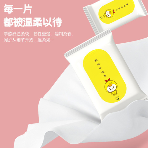 10 pieces of wet wipes for newborn children hand and mouth cleaning small bag portable carry-on student wet wipes maternal and child supplies