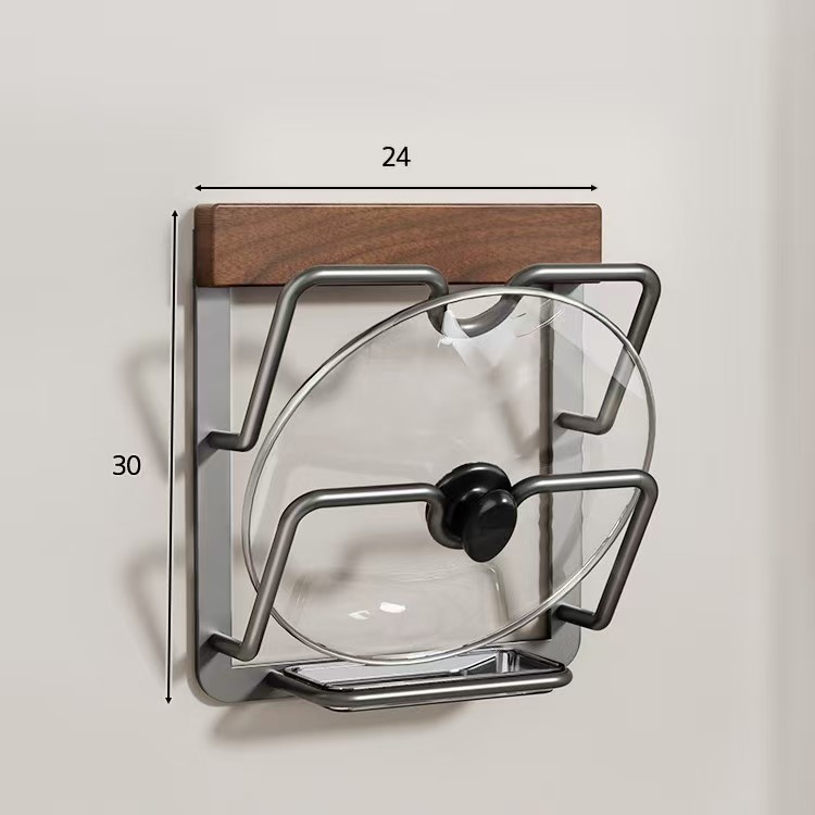 Black walnut-double pot lid rack-gun gray