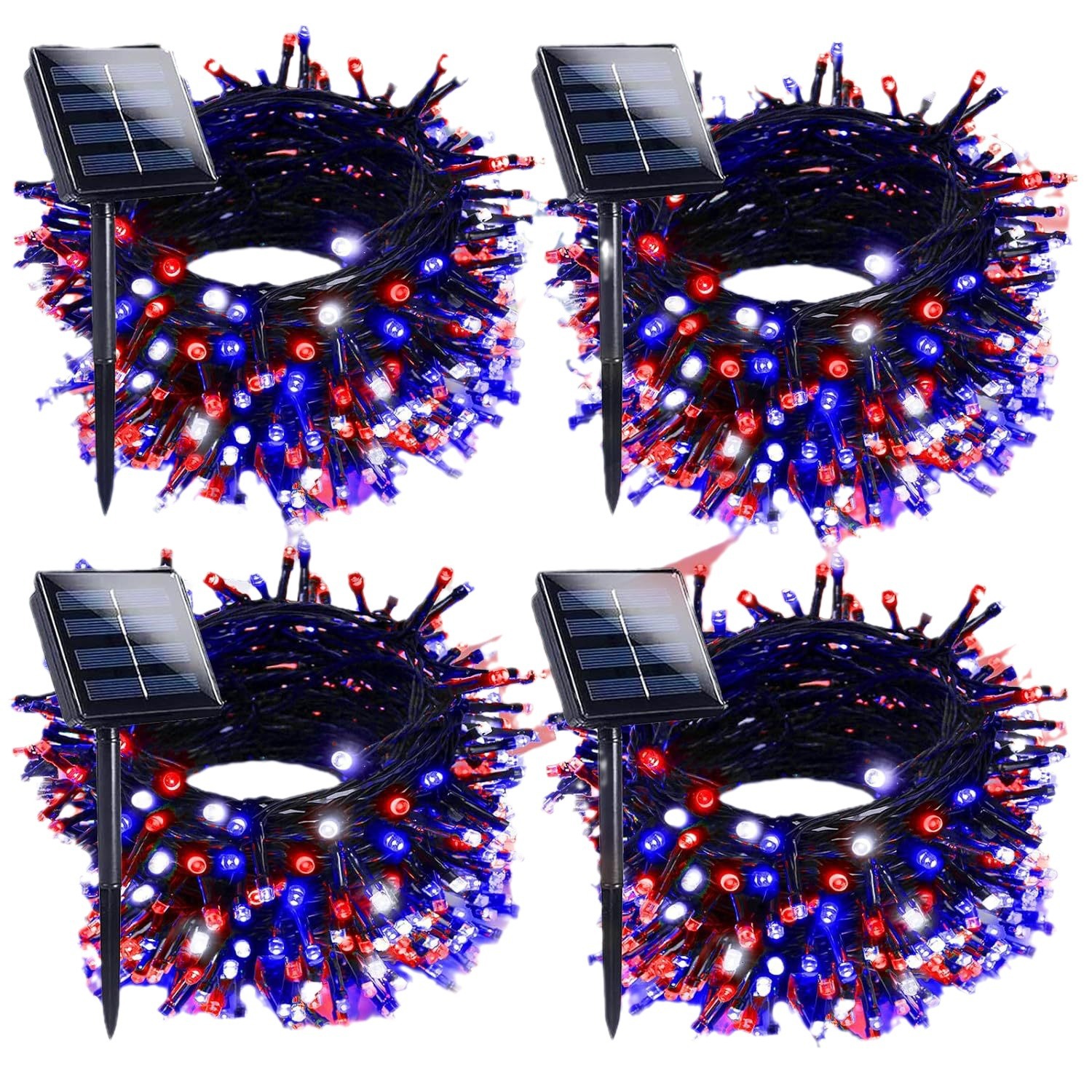 Christmas lighting Outdoor solar light string Christmas holiday courtyard garden decoration layout full of stars Independence Day Halloween lights_voghion.com