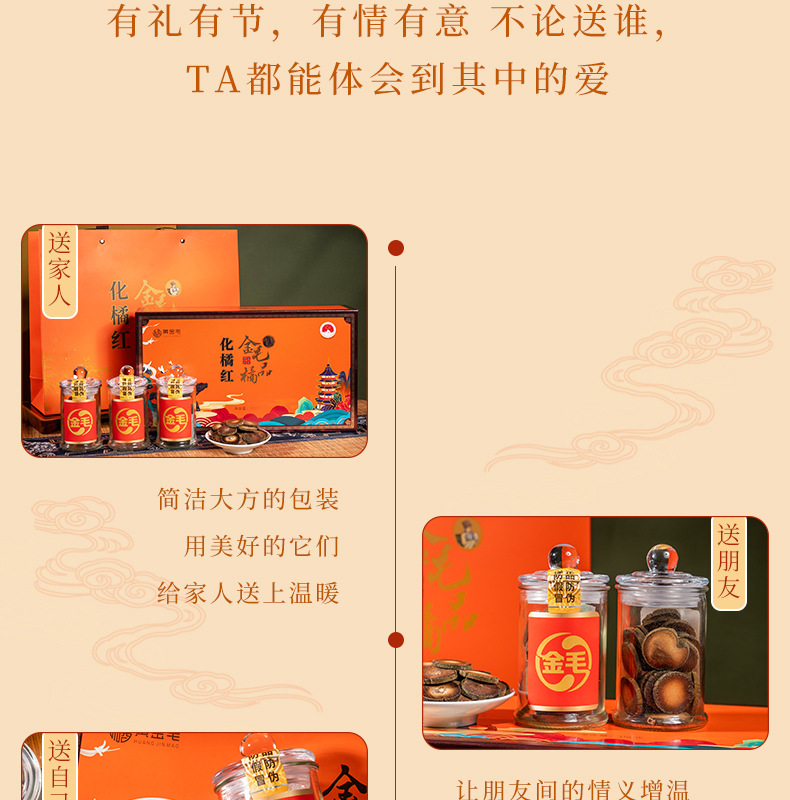 Huazhou Tangerine Peel Slices Hua Ju Hong Citrus Grandis Aged Herbal Tea 150g Box in use